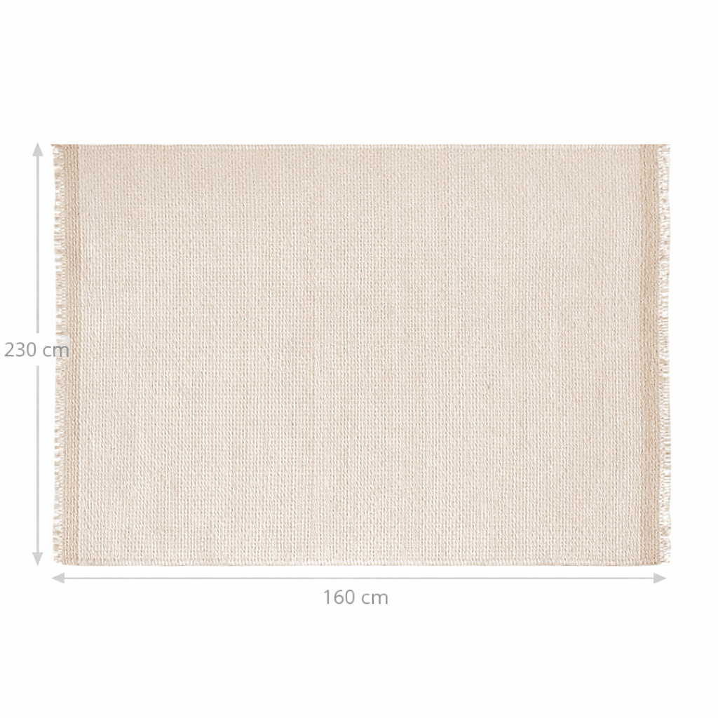 Alfombra Copenhague kilim beige — algodón tejido plano 160 × 230 cm