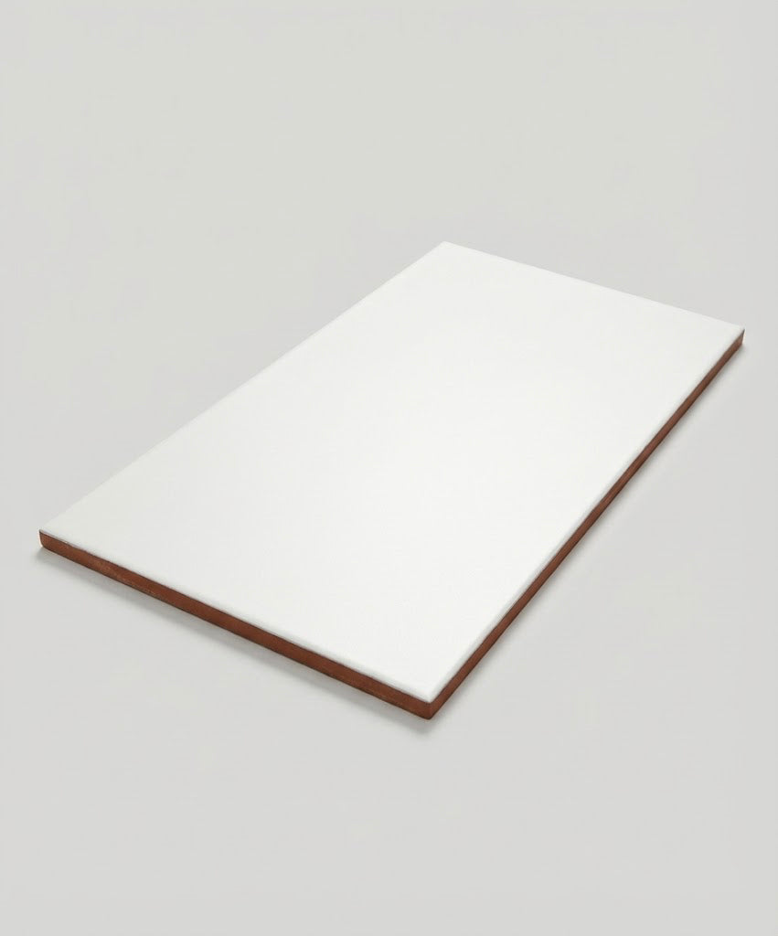 Azulejo blanco mate rectificado 30 × 60 cm — pasta blanca (pared)