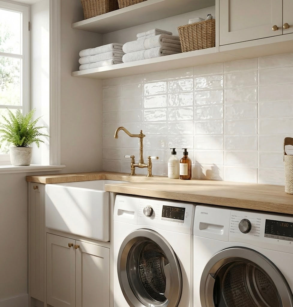 Azulejo Moha Bricks efecto zellige blanco 31,6 × 60 cm — ARTENS (pared)