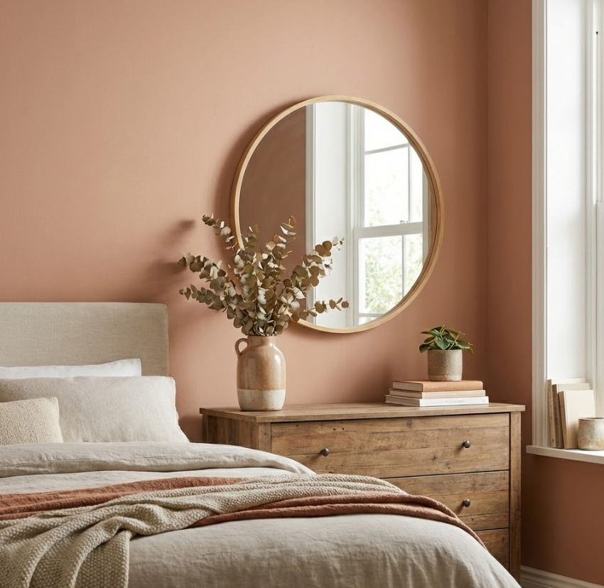Espejo redondo Nordik Frene madera natural mate — Ø62 cm (pared) Inspire