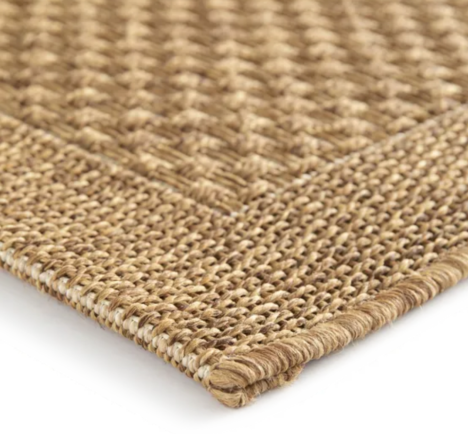 Alfombra exterior Emma beige — polipropileno tejido plano 160 × 230 cm (Inspire)