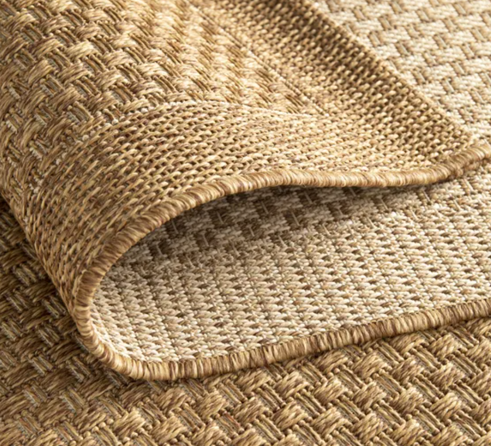 Alfombra exterior Emma beige — polipropileno tejido plano 160 × 230 cm (Inspire)