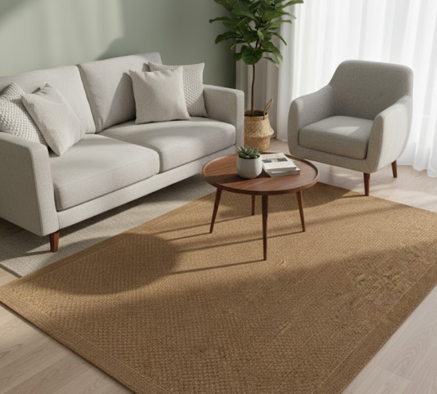 Alfombra exterior Emma beige — polipropileno tejido plano 160 × 230 cm (Inspire)