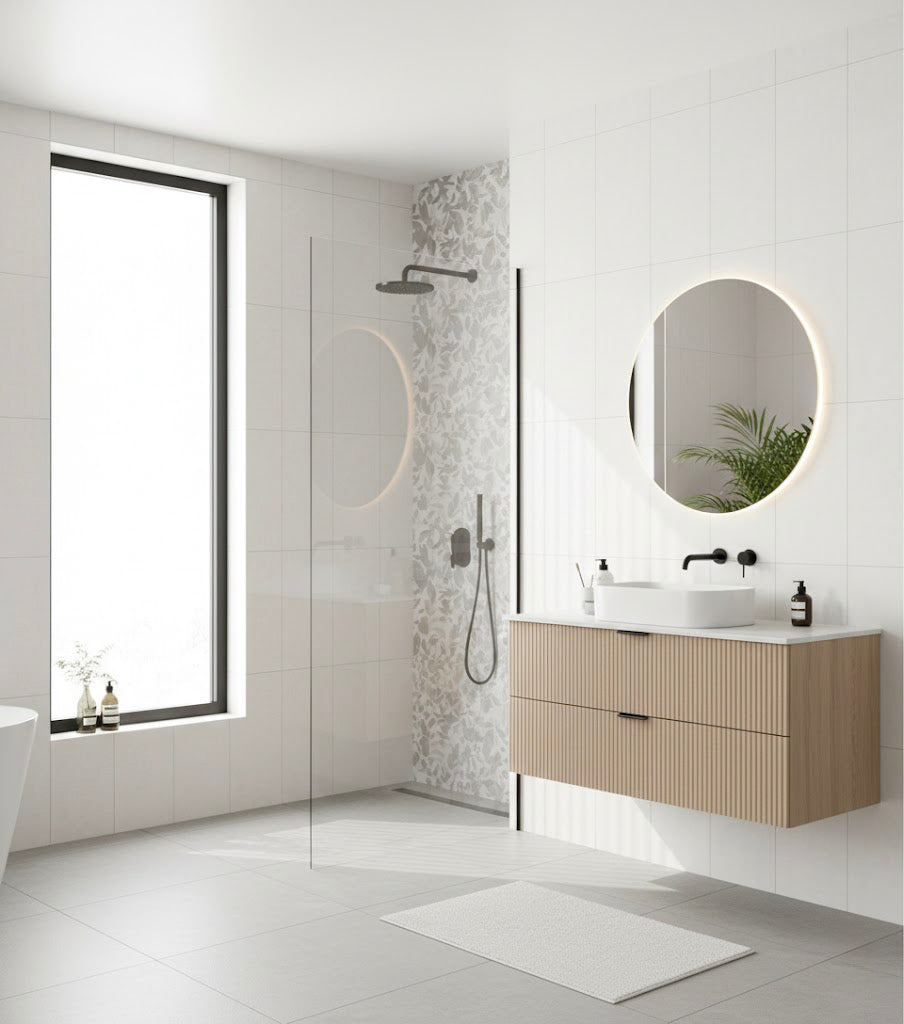 Azulejo Materia White 59 × 120 cm — porcelánico cemento mate rectificado (suelo/pared)