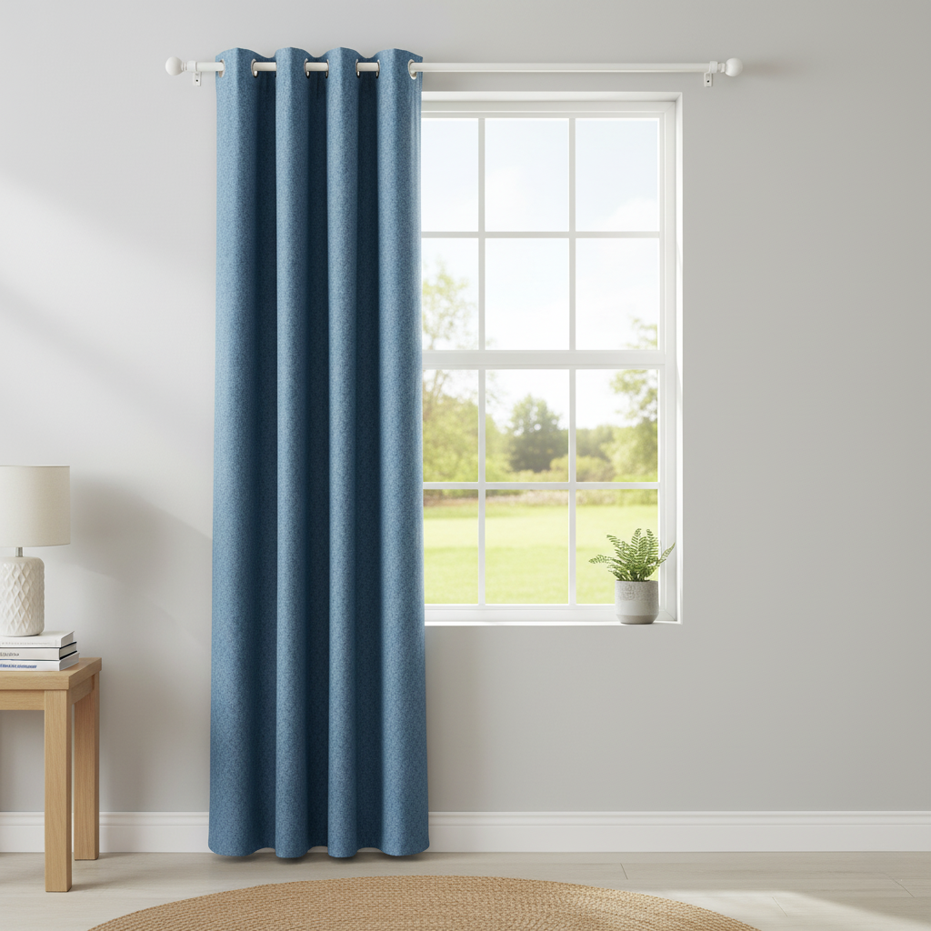 Cortina opaca efecto terciopelo Yupi azul índigo — 135 × 260 cm (poliéster)