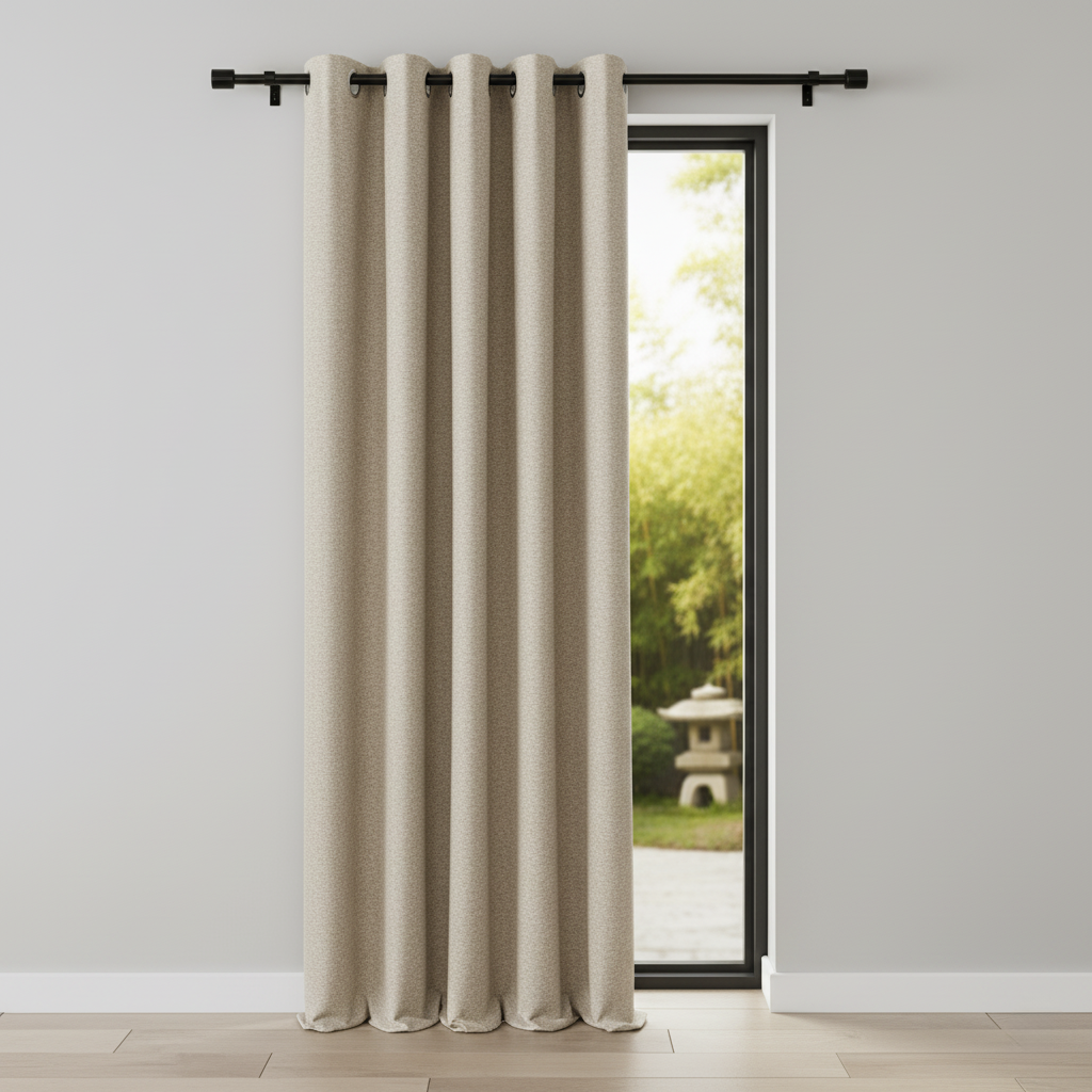 Cortina opaca aislante Soana blanca marfil — 140 × 260 cm (poliéster)