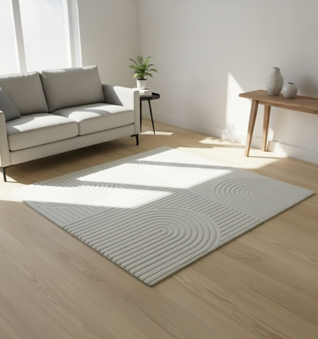 Alfombra polipropileno Verona 2293 geométrica crema — 80 × 150 cm (UNIVERSAL XXI)