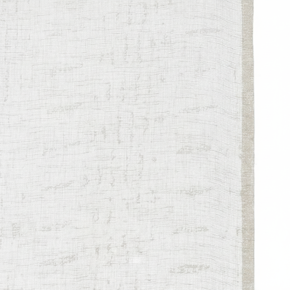 Cortina “Fred” voile estampado beige — 140 × 240 cm (poliéster)