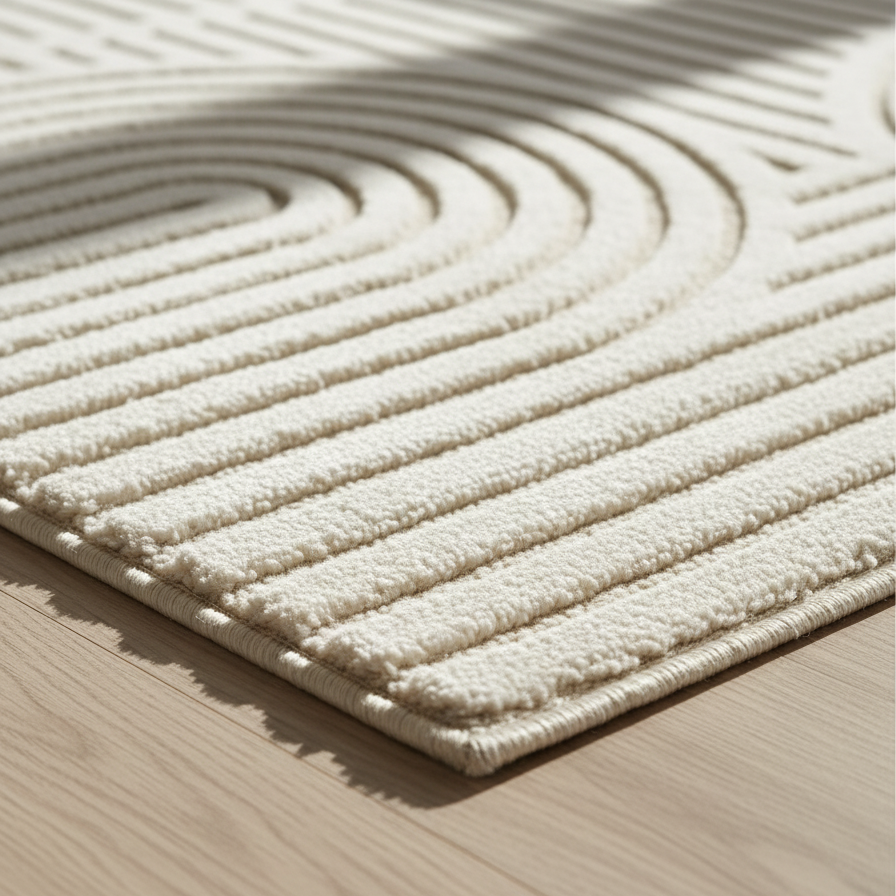 Alfombra polipropileno Verona 2293 geométrica crema — 80 × 150 cm (UNIVERSAL XXI)