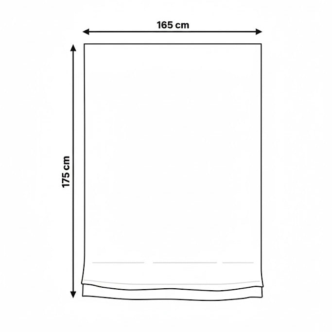 Estor paqueto semitransparente Forum blanco — 165 × 175 cm (poliéster, cadena)