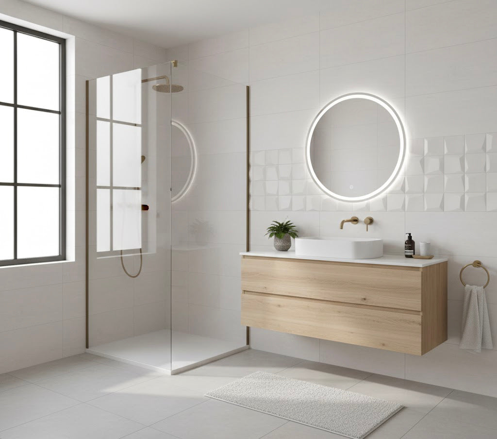 Azulejo New Manchester efecto cemento blanco 30 × 90 cm — pasta blanca rectificado (pared)