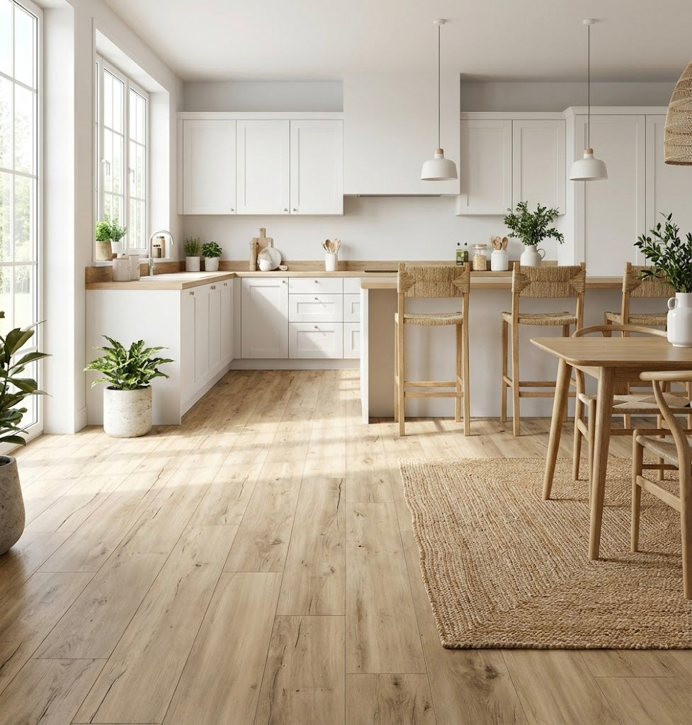 Suelo vinílico SPC clic Zaragoza Extrem NAT340 — efecto madera natural (1,54 m²/caja)