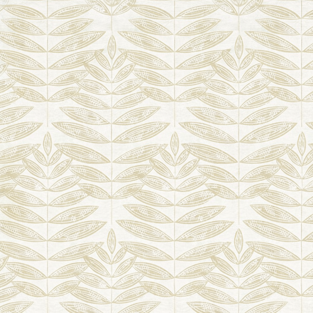 Papel pintado Quebec Leaves beige — vinílico ecológico 10,05 × 0,53 m (GAULAN)