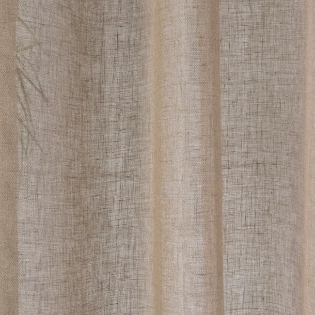 Cortina 100% lino lavado PEGGY natural — 150 × 260 cm (pasabarras)