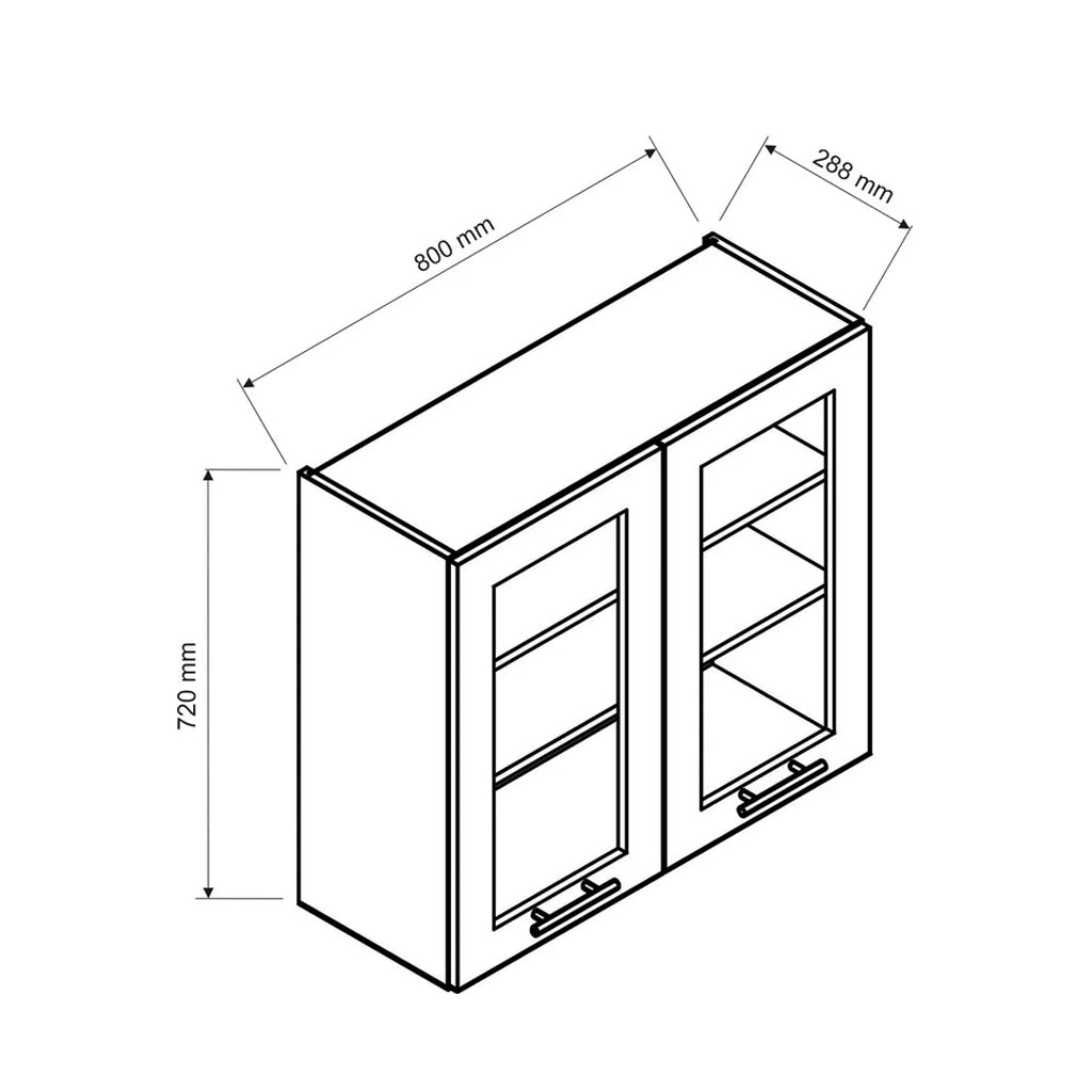 Conjunto de muebles de cocina 260 cm — Blanco Brillo (Ref. 51)