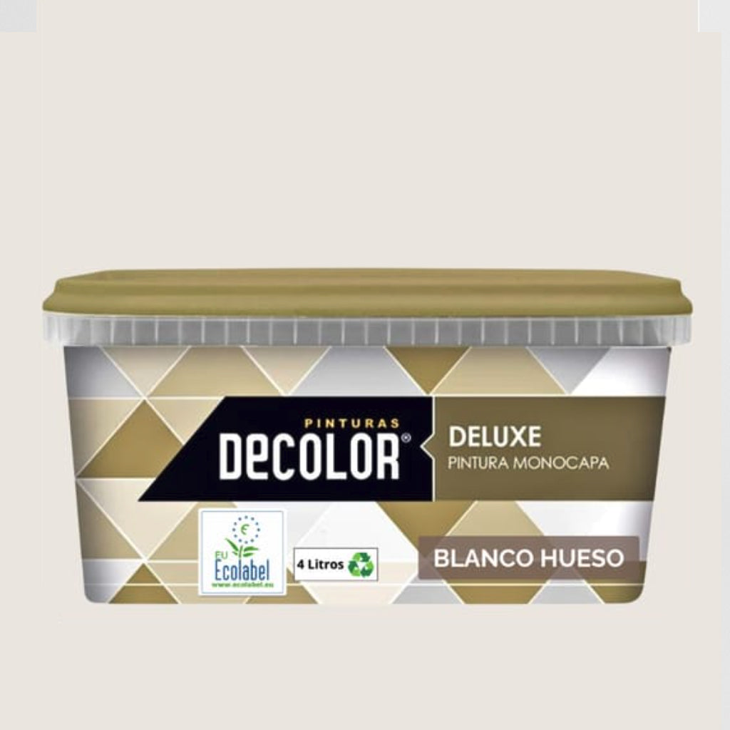 Pintura interior Decosweet® Deluxe Monocapa Mate 4L — Blanco Hueso